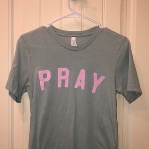 Canvas, Size Small, Graphic “Pray” Tee